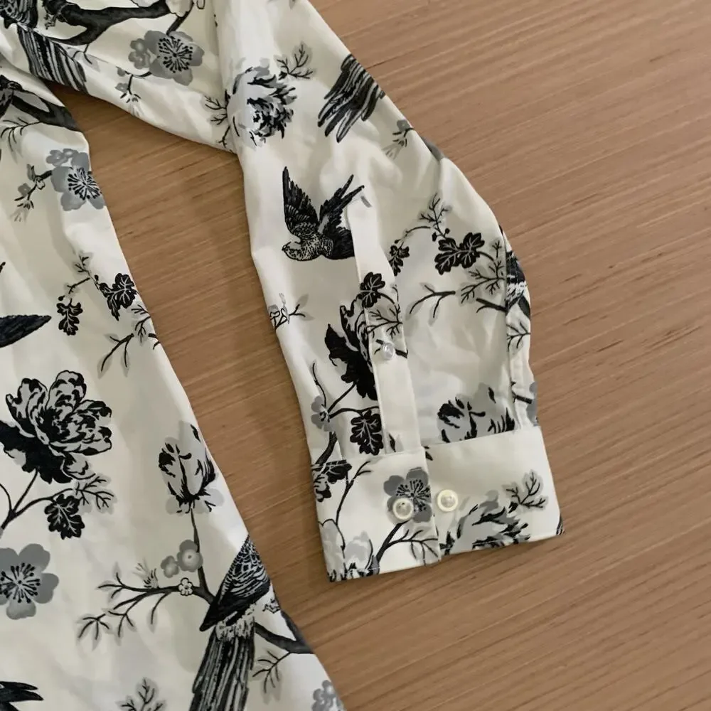 Express Men's Size XL Slim 1MX Floral Button Up Long Sleeve Shirt Brand New